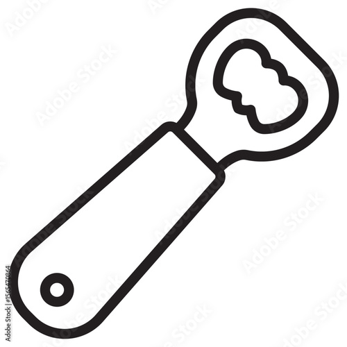 bottle opener icon thin vector sign symbol