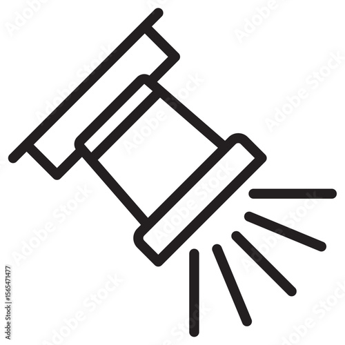 ceiling spotlight icon thin vector sign symbol
