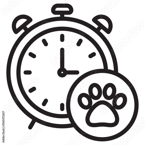 Dog competition icon thin vector sign symbol
