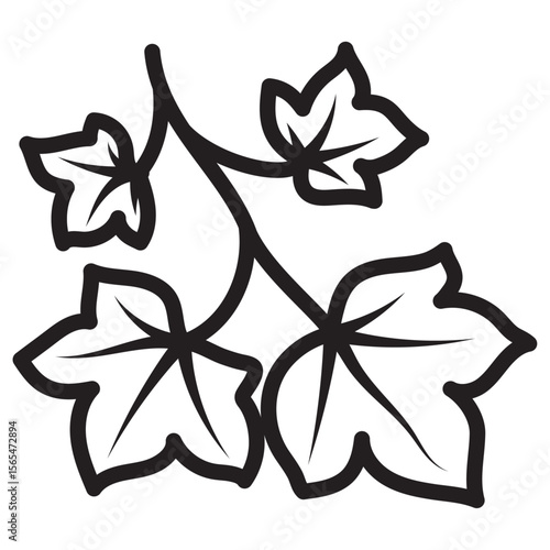 English ivy icon thin vector sign symbol