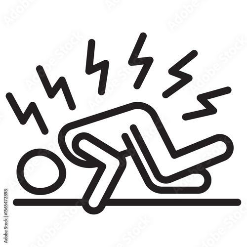 Epilepsy icon thin vector sign symbol