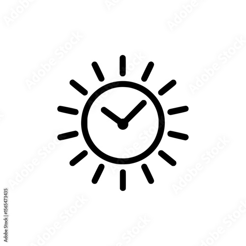 Daylight efficiency or sun rise icon