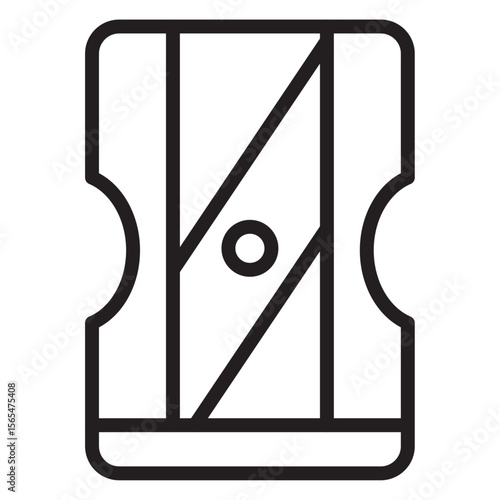 Pencil sharpener icon thin vector sign symbol