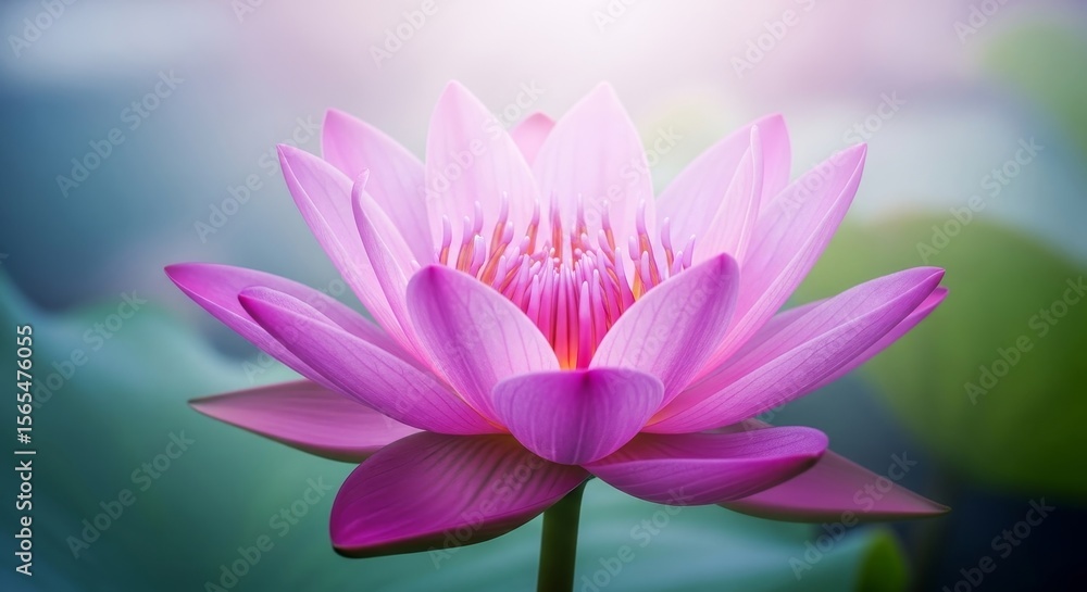 Serene Pink Lotus Blossom - A single pink lotus flower, symbolizing purity, enlightenment, rebirth, peace, and beauty. Its vibrant petals and soft light evoke tranquility Serene Pink Lotus Blossom - A single pink lotus flower, symbolizing purity, enlightenment, rebirth, peace, and beauty. Its vibrant petals and soft light evoke tranquility