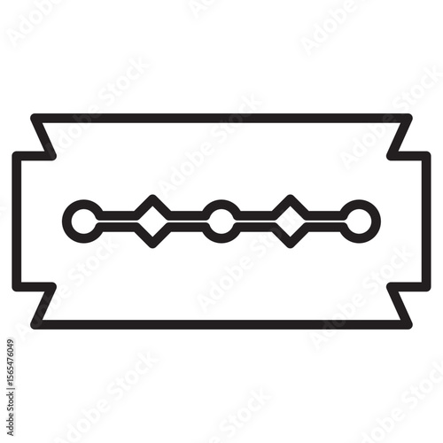 Razor blade icon thin vector sign symbol