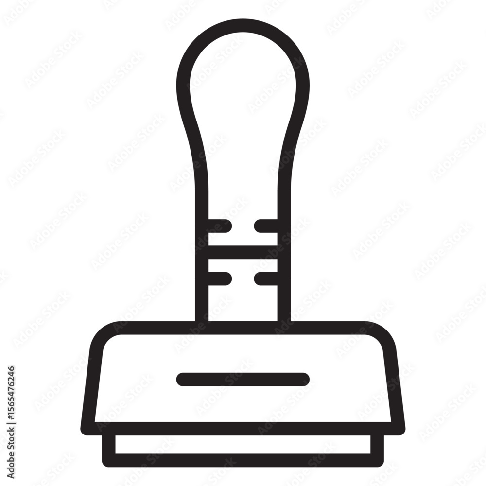Rubber Stamp icon thin vector sign symbol Rubber Stamp icon thin vector sign symbol