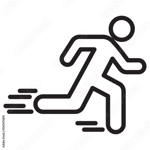 Sprint icon thin vector sign symbol