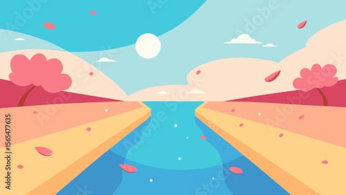vector illustration of a winter landscape