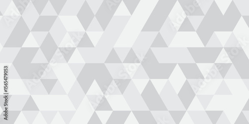 Triangle Vector Abstract Geometric Technology seamless pattern Background. White triangular mosaic backdrop design. Triangle polygonal square abstract banner background.	