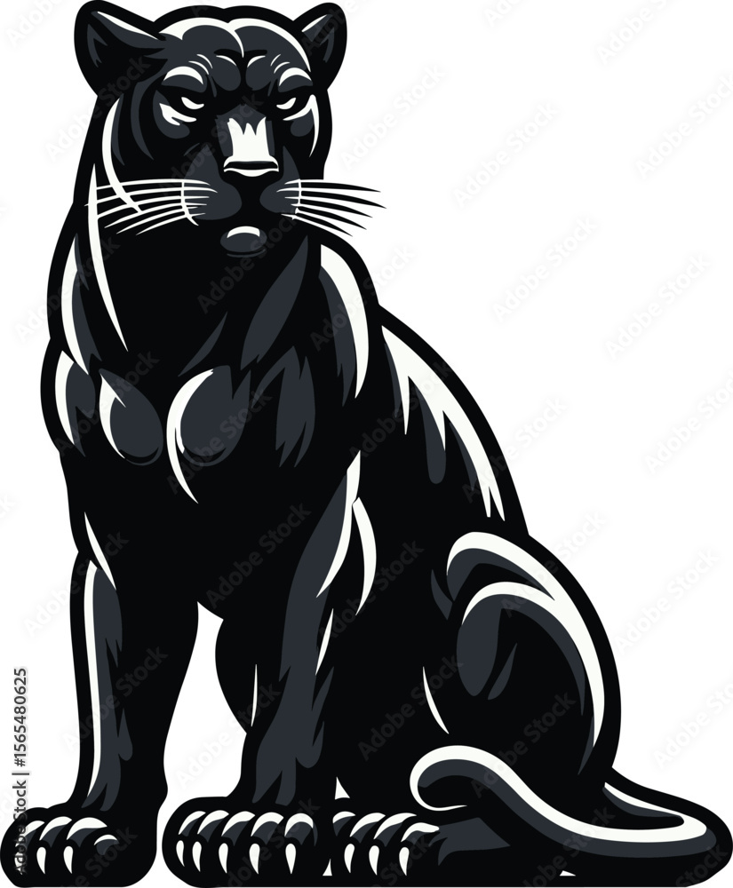 Obraz premium A Panther Vector clipart illustration