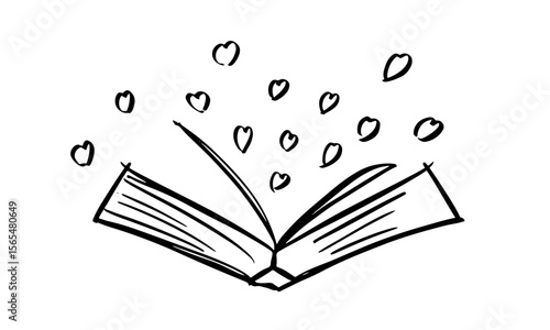 Book lover library reading drawing element design graphic learning heart love shape education literature cognition imagination enjoyment book lover library reading bookshelf university book lover day 