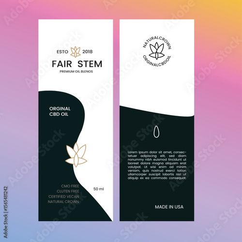 Serum packet design template