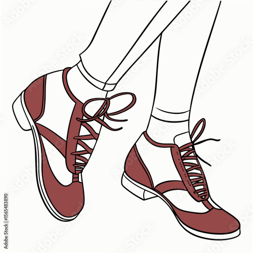 Two toned shoes with laces footwear fashion