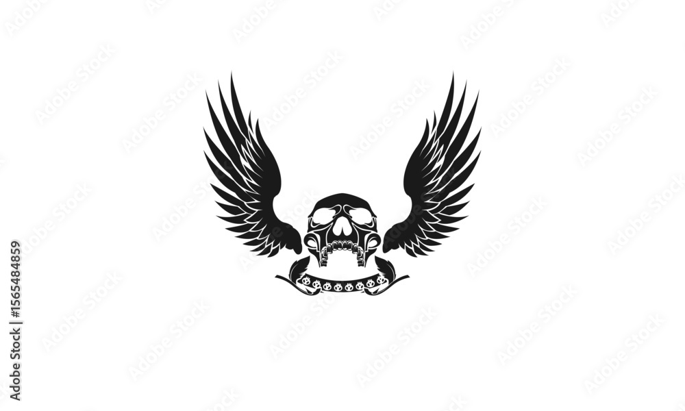 Obraz premium Flying Skull.eps