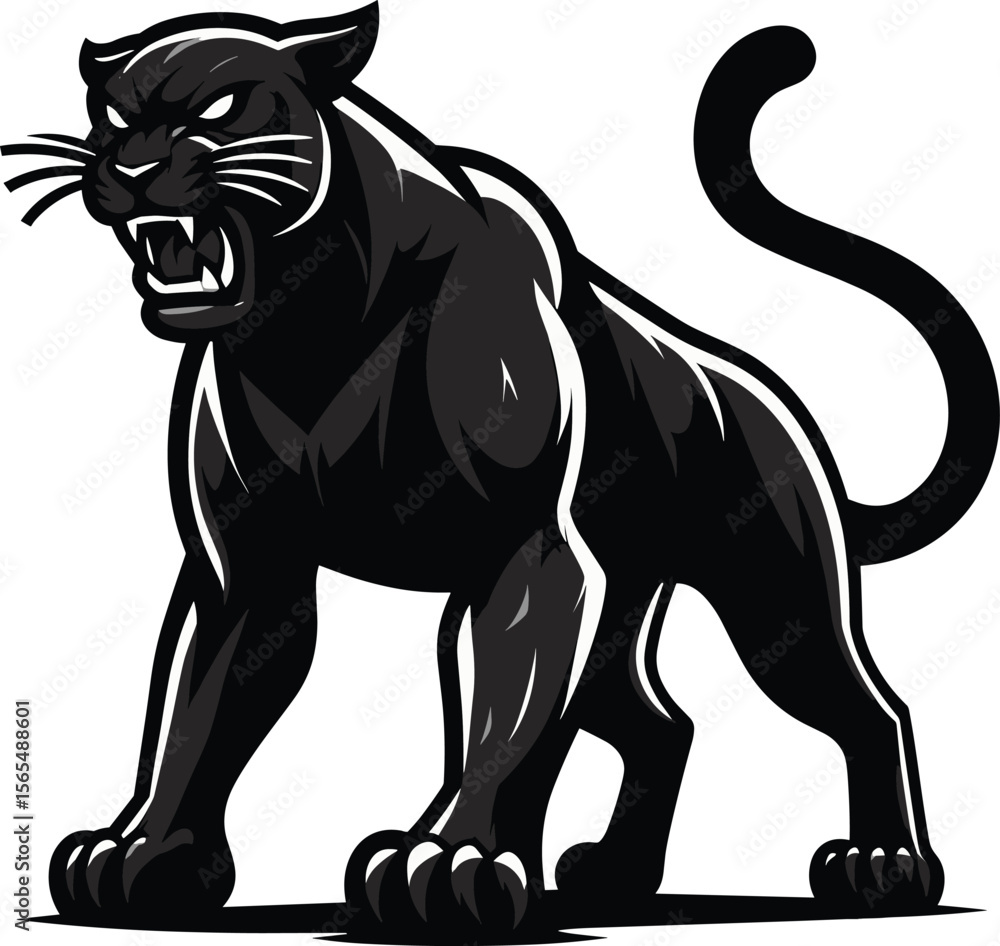 Fototapeta premium A Panther Vector clipart illustration