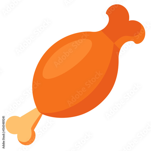 Cooked chicken leg with bone food meat