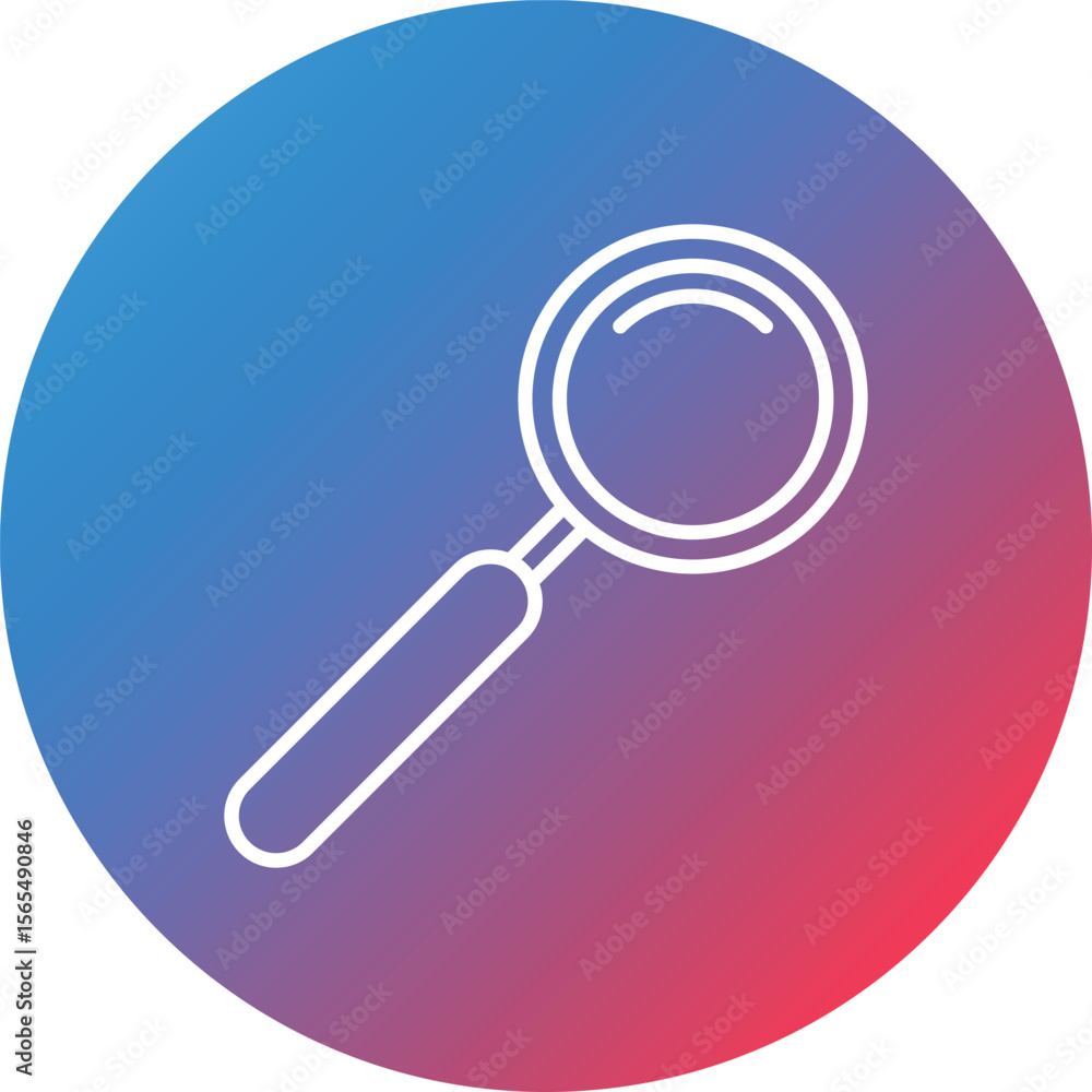 Spyglass Line Gradient Circle Background Icon Spyglass Line Gradient Circle Background Icon