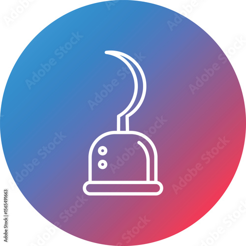 Pirate Hook Line Gradient Circle Background Icon