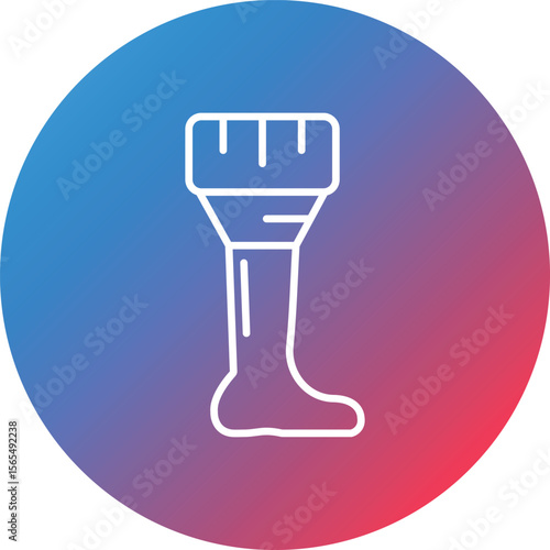 Pegleg Line Gradient Circle Background Icon