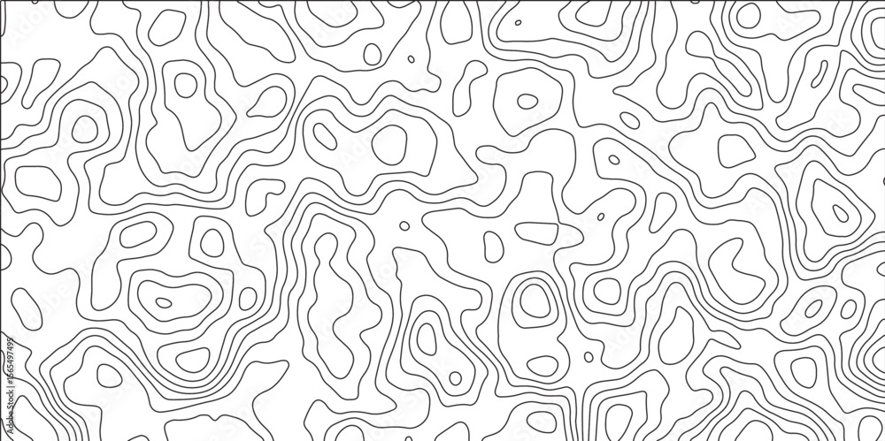 Obraz premium Abstract design with seamless pattern with lines topographic map. Sea map area space geometric strip grid line topo map. Abstract topographic contours map background. geographical map shades