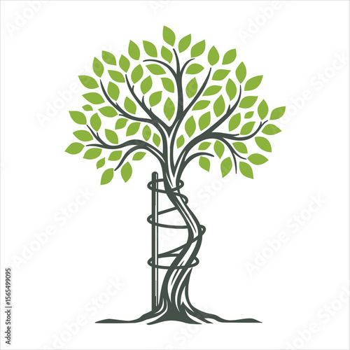 Orthopedic Tree Logo Natural Spine and Bone Health Care Symbol