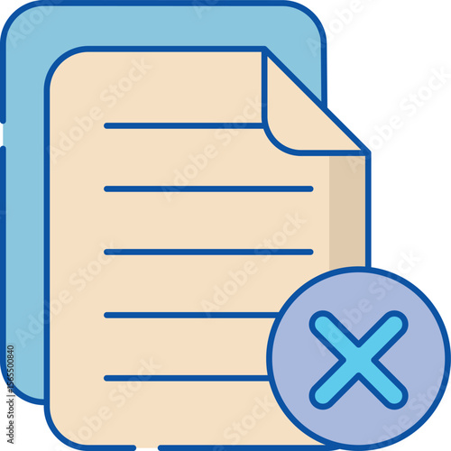 A clean and modern circular icon representing cancellation or deletion suitable for user interfaces and digital applications