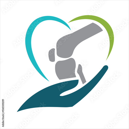 Rheumatology Care Logo Joint Health, Arthritis Treatment, and Bone Wellness Symbol