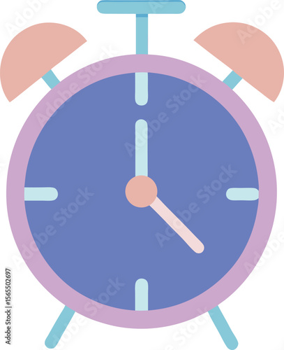 Pastel Alarm Clock Icon – Minimalist Time & Morning Wake-up Symbol