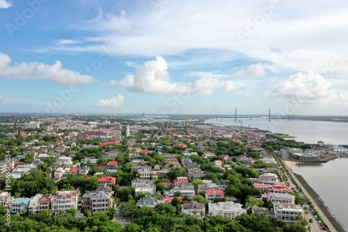 Charleston SC Aerial Cityscape