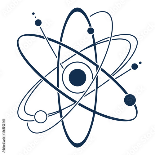 Atomic structure orbits electrons vector