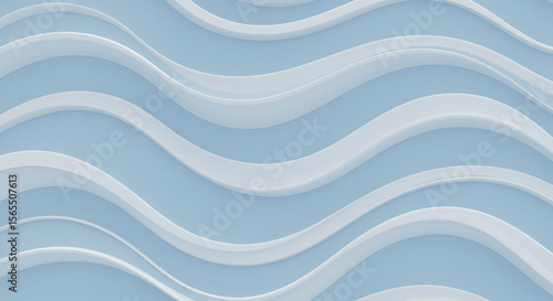 Light blue background with smooth white wavy lines, minimalist style, subtle texture and modern digital feel.