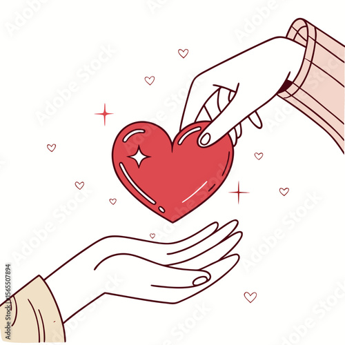 Giving Receiving Heart love hands