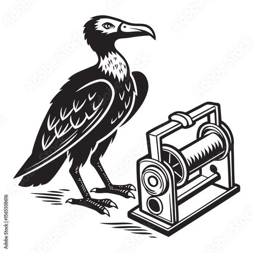Vulture with winch bird animal