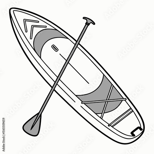 Stand up paddleboard and paddle water sports outdoor activity