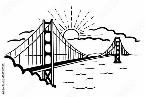 vector illustration of a bridge