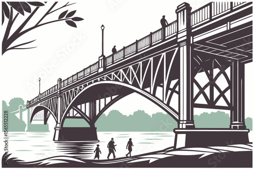 bridge in the morning