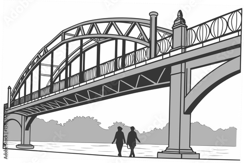 silhouette of a bridge