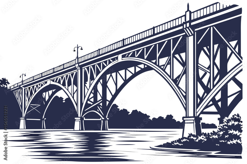 Obraz premium bridge over the river