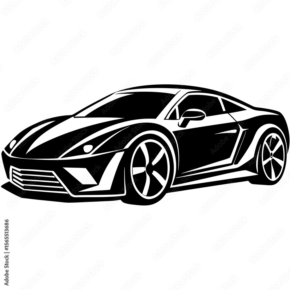 Fototapeta premium retro car isolated shilhoutte on white background