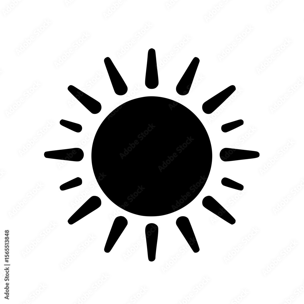 Minimalist Black SVG Silhouette of a Sun with Rays for Climate Change and Environmental Awareness Designs Minimalist Black SVG Silhouette of a Sun with Rays for Climate Change and Environmental Awareness Designs
