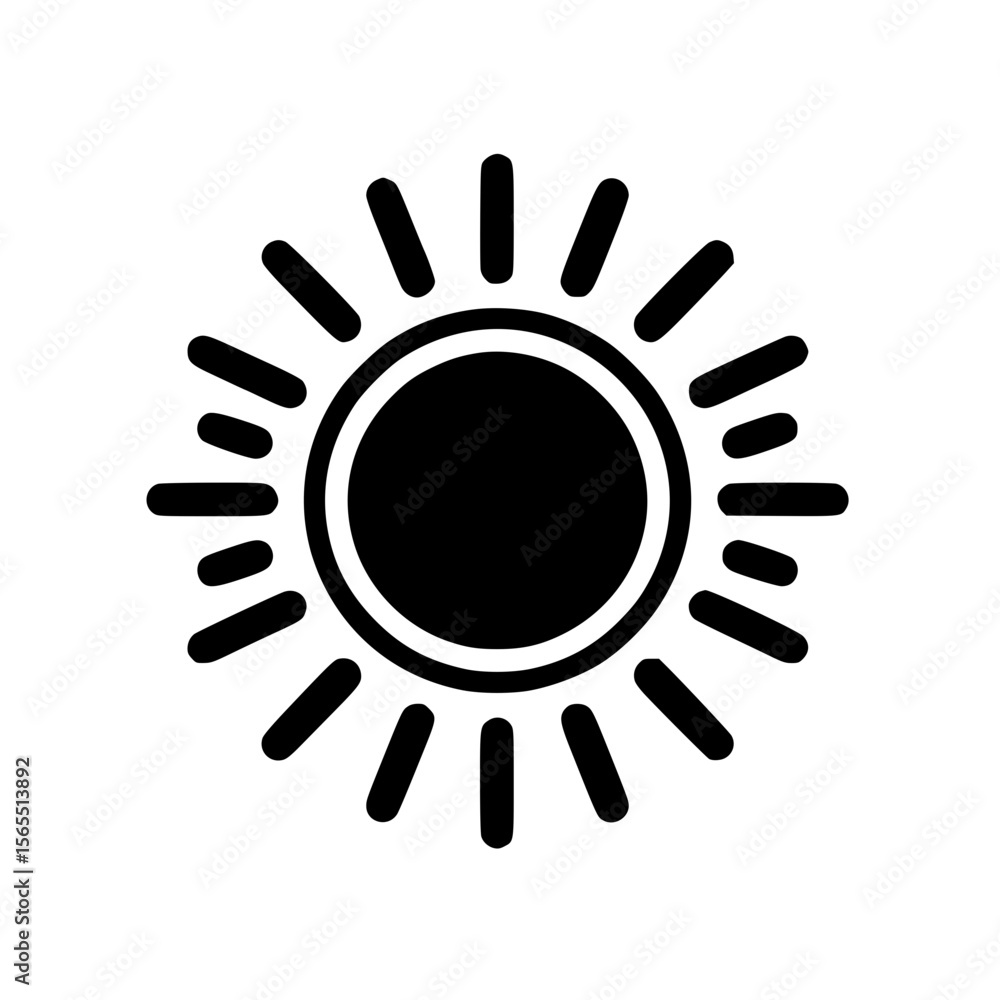 Minimalist Black SVG Silhouette of a Sun with Rays for Climate Change and Environmental Awareness Designs Minimalist Black SVG Silhouette of a Sun with Rays for Climate Change and Environmental Awareness Designs