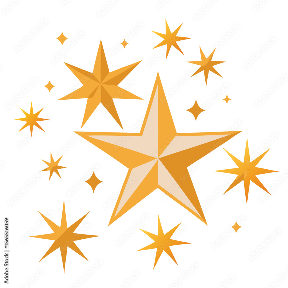 A cluster of stars and sparkles, scattered on a clean white background, symbolizing magic, joy, and celebration A cluster of stars and sparkles, scattered on a clean white background, symbolizing magic, joy, and celebration
