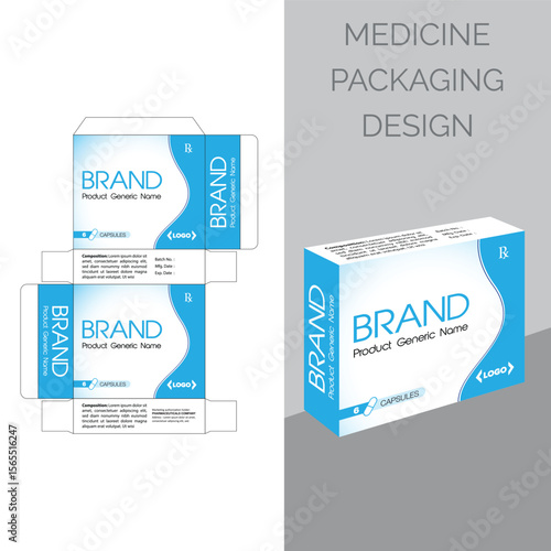 Capsules Medicine box packaging design