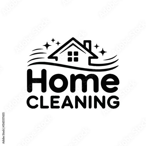 Home cleaning logo vector design