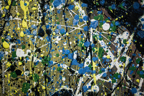 The texture of a spray of paint, the artist's palette