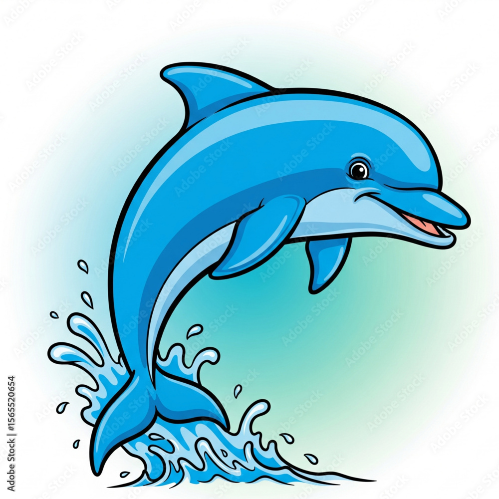 Obraz premium dolphin jumping out of water Marine Animal Dolphin Vector Graphic