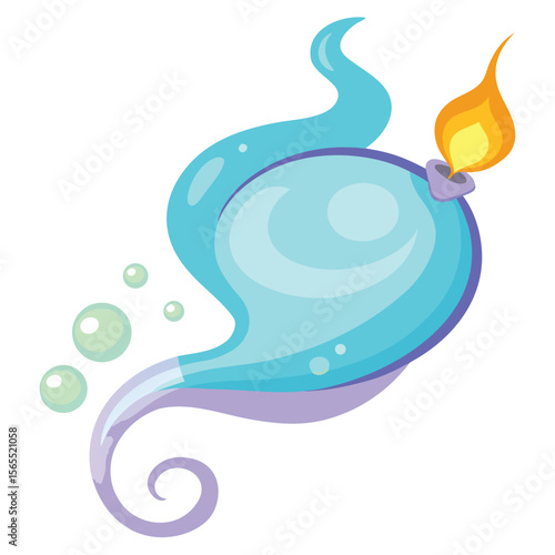 A glowing, ethereal will-o'-the-wisp, guiding or misleading in a mysterious, magical way.