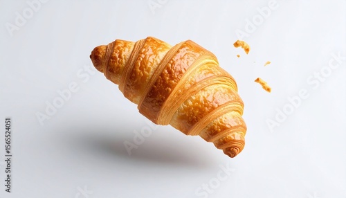 Floating Baked Pastry Isometric Minimalist Render
