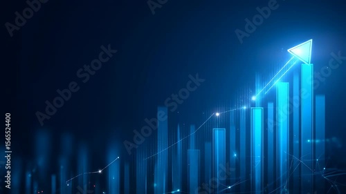 Wallpaper Mural Data visualization showing rising trends and growth projections in finance sector Torontodigital.ca