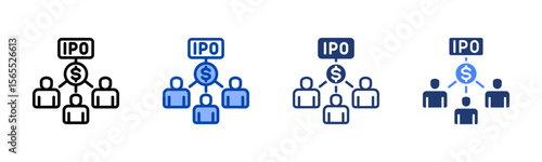 Shareholders icon set multiple style collection